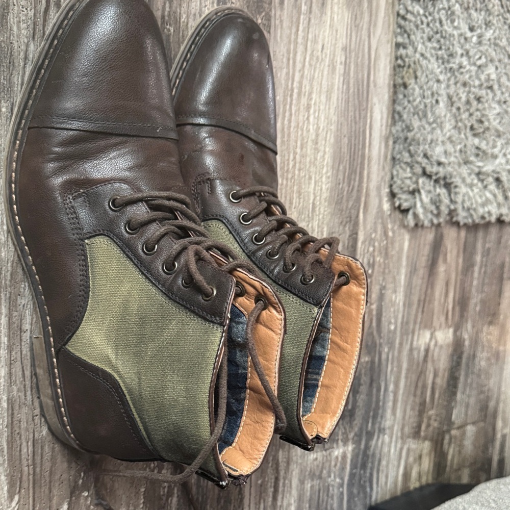 Steve Madden Dark Brown and Olive Boots
